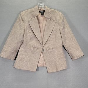 Charlotte & Co. Jacket Women's Size 8 Black BEIGE  Elegant Blazer